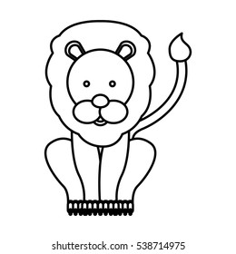 circus lion isolated icon vector illustration design