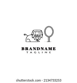 circus lion logo icon design template modern vector illustration