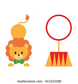 circus lion vector
