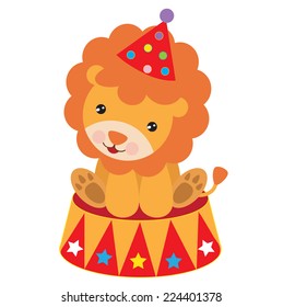 Circus lion vector illustration