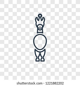 Circus Llama concept vector linear icon isolated on transparent background, Circus Llama concept transparency concept in outline style