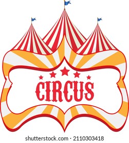 Circus logo banner design illustration