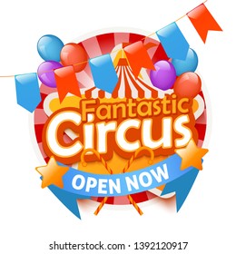 Circus Logo Template Isolated On White