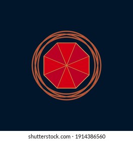 Circus Logo. Circus tent top wive in the concept. Circus tent symbol.