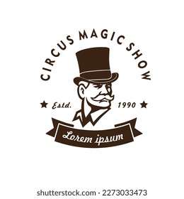 circus magic show vector illustration