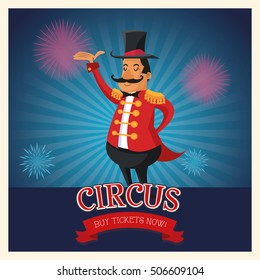 Circus man of carnival design