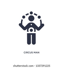 circus man isolated icon. Simple element illustration from behavior concept. circus man editable logo symbol design on white background. Can be use for web and mobile.