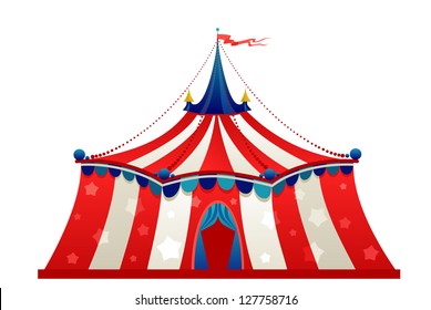 Circus Marquee Tent Isolated