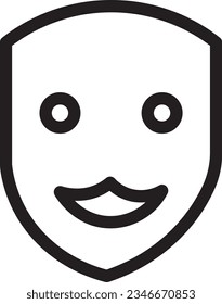 Circus Mask Smile Outline Icon