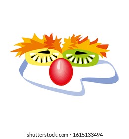 Circus mask vector illustration on a white background