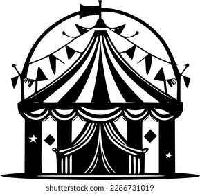 Circus - Minimalist and Flat Logo - Vector illustration