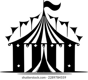 Circus | Minimalist and Simple Silhouette - Vector illustration