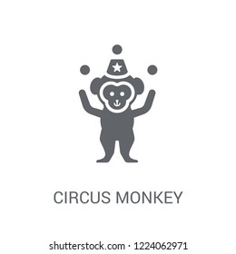 Circus Monkey icon. Trendy Circus Monkey logo concept on white background from Circus collection. Suitable for use on web apps, mobile apps and print media.