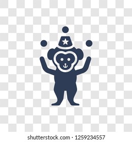 Circus Monkey icon. Trendy Circus Monkey logo concept on transparent background from Circus collection