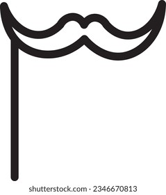Circus Moustache Party Outline Icon