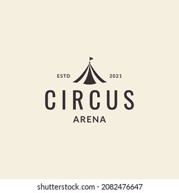 circus night festival logo template vector icon symbol illustration design