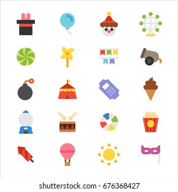 circus object icons vector illustration flat design