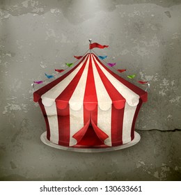 Circus, old-style vector