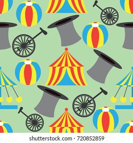 circus ornament seamless pattern. vector illustration