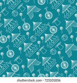 circus ornament seamless pattern. vector illustration