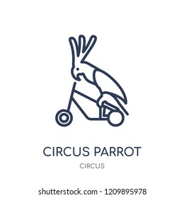 Circus Parrot icon. Circus Parrot linear symbol design from Circus collection. Simple outline element vector illustration on white background.
