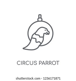 Circus Parrot linear icon. Modern outline Circus Parrot logo concept on white background from Circus collection. Suitable for use on web apps, mobile apps and print media.