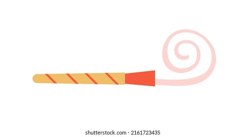 Circus party celebration whistle. Amusement event park and clown attributes vector illustration