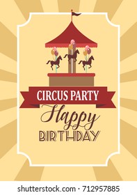 Circus party invitation card