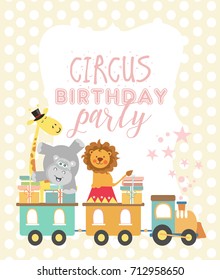 Einladungskarte für Circus Party