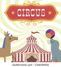 circus party. Circus poster. Vector illustration