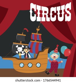 circus party. Circus poster. Vector illustration