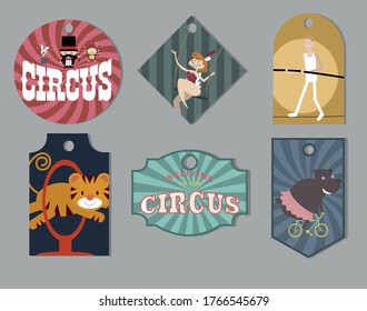 circus party. Circus poster. Vector illustration. sticker