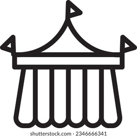 Circus Party Show Outline Icon