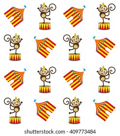 circus pattern design. vector illustration