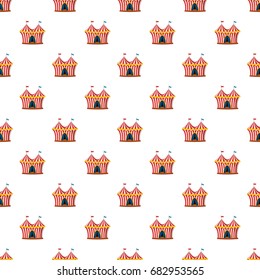 Circus pattern seamless repeat in cartoon style vector illustration