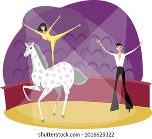 circus performer on horse