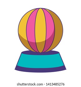 circus plastic ball isolated icon