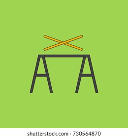 Circus pole. balancer equipment. Vector illustration