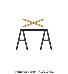 Circus pole. balancerequipment. Vector illustration