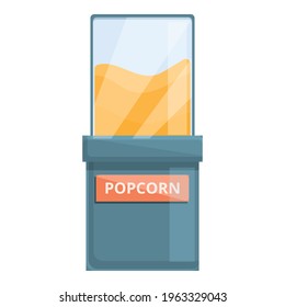 Circus popcorn stand icon. Cartoon of Circus popcorn stand vector icon for web design isolated on white background