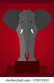 Circus Poster. Amazing show. Vector Flat illustration