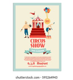 Circus Poster for arts festival events and entertainment 
