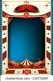 circus. A circus poster with a big top by night for you advertising.