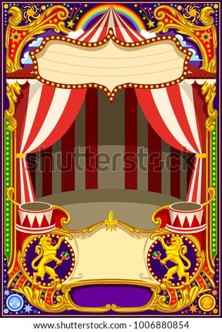 circus poster card theme vintage frame stock vector royalty free circus poster template