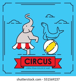 Circus poster design concept