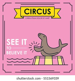 Circus poster design concept