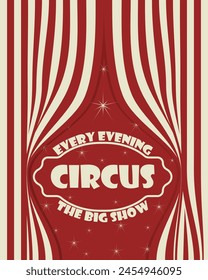 cartel del circo con una invitación a un gran espectáculo