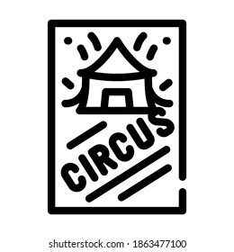 circus poster line icon vector. circus poster sign. isolated contour symbol black illustration