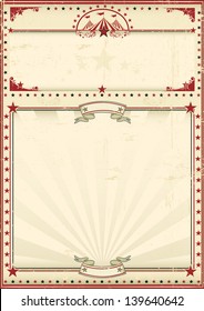 Circus poster red vintage. A circus vintage poster for your advertising. Enjoy