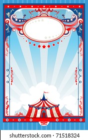 Circus poster with space for text